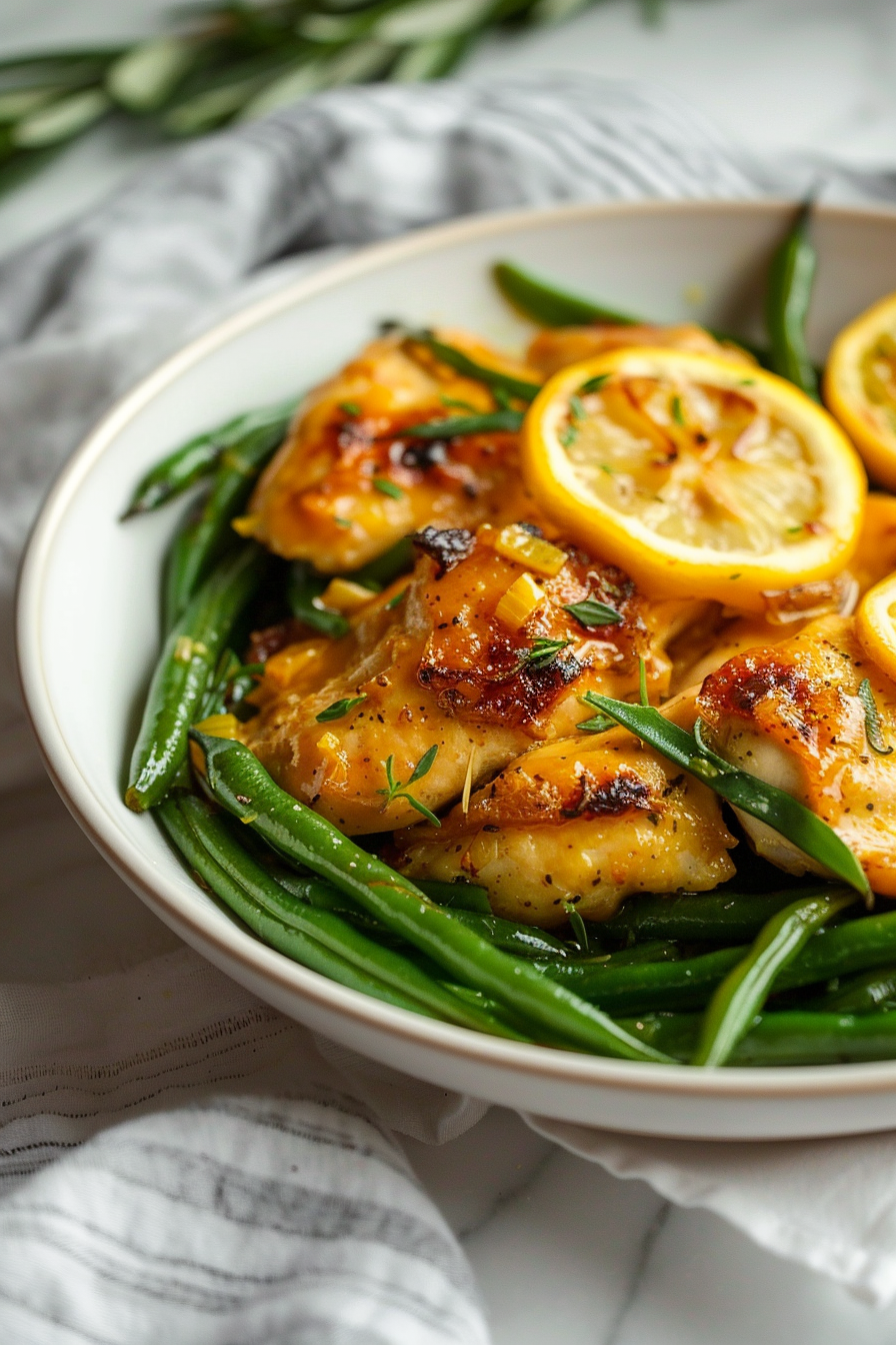 Lemon Butter Chicken and Green Beans