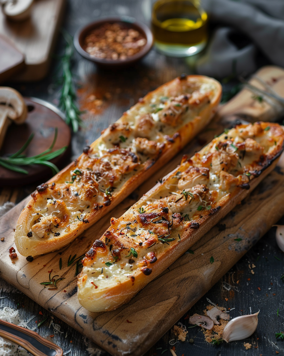 Chicken Stuffed Garlic Bread Pinterest