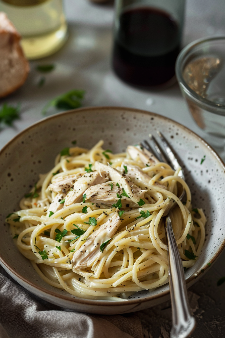 Creamy Chicken Spaghetti Pinterest