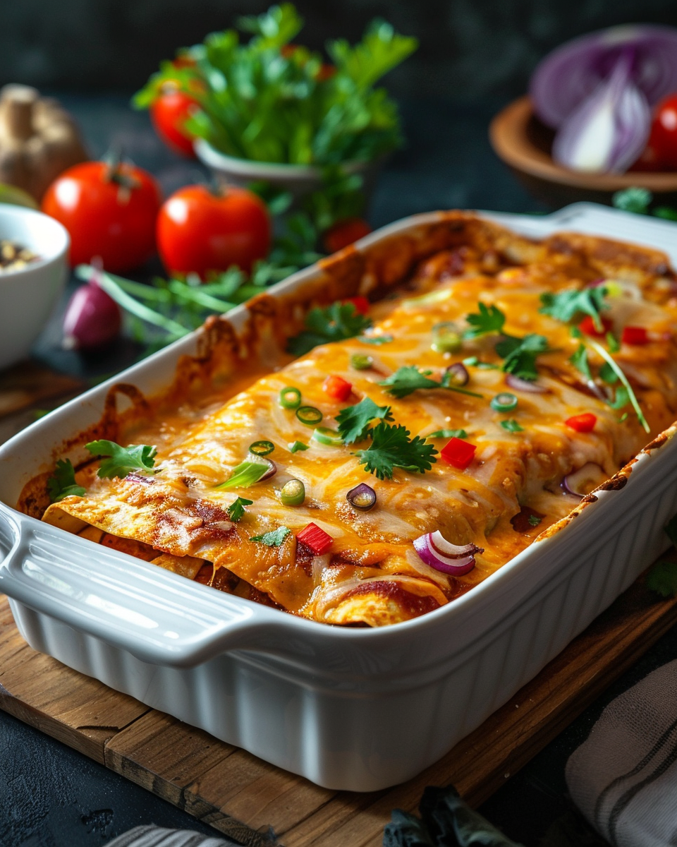 Chicken Enchilada Casserole ingredients preparation