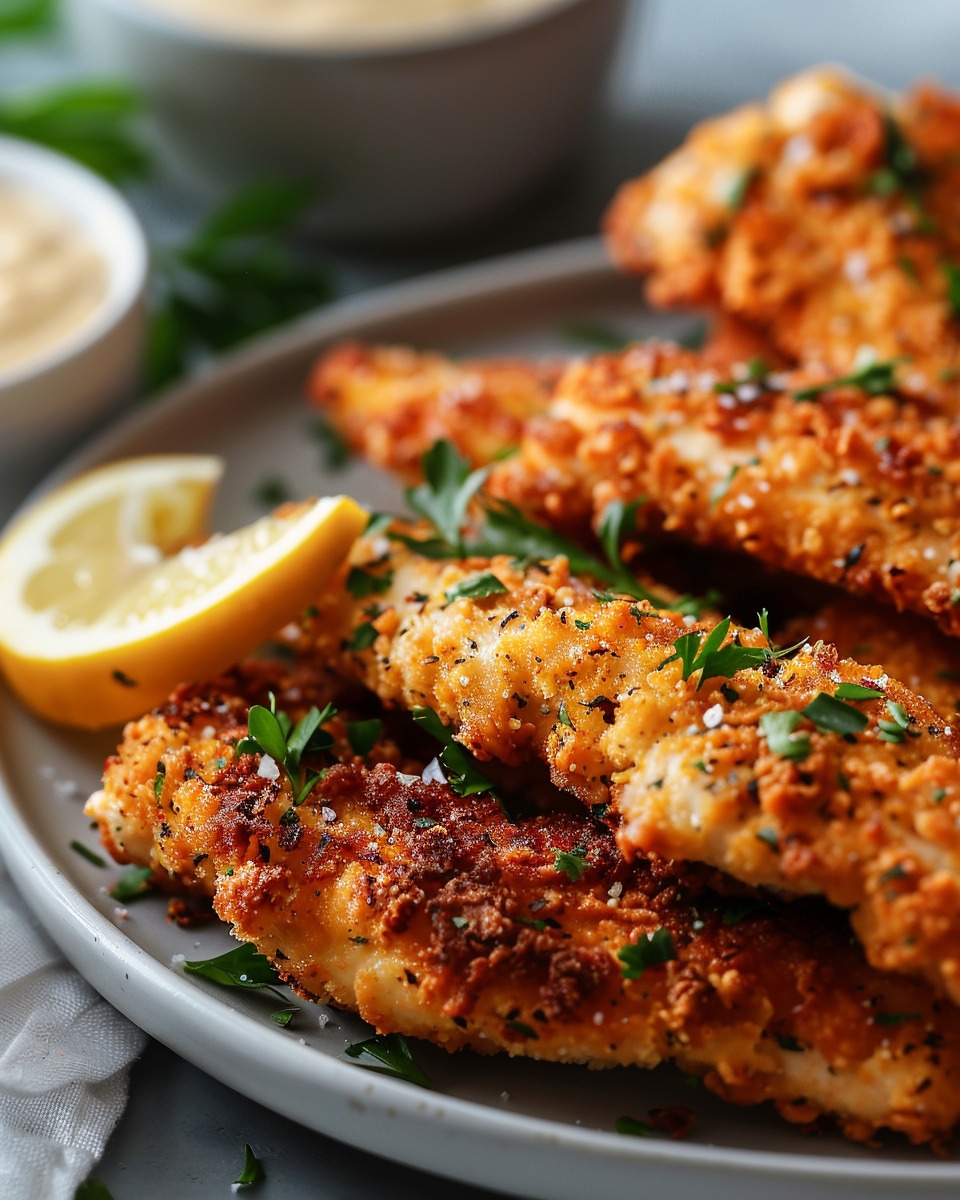 Air Fryer Chicken Tenders cooking in progress