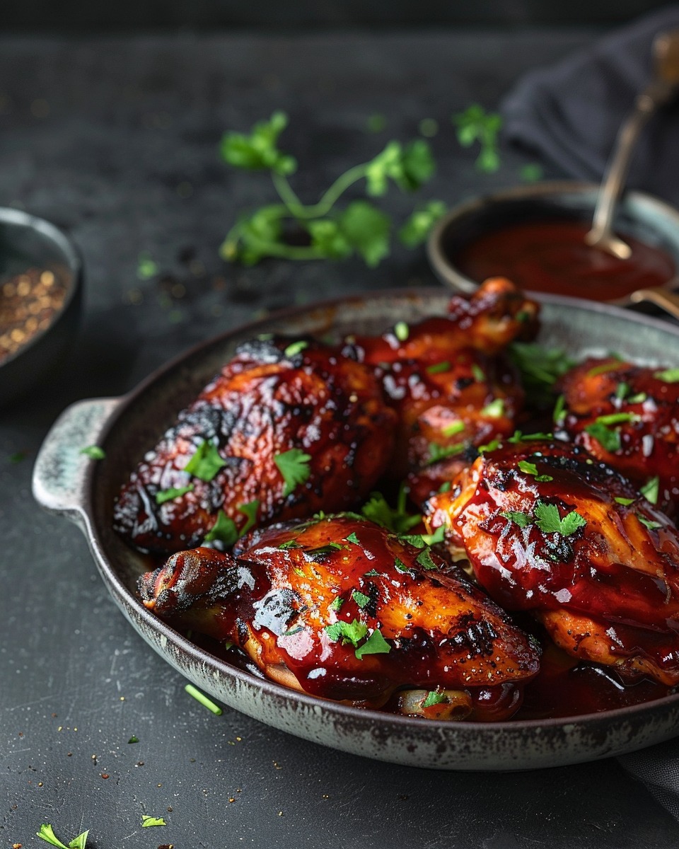 Air Fryer BBQ Chicken finished dish
