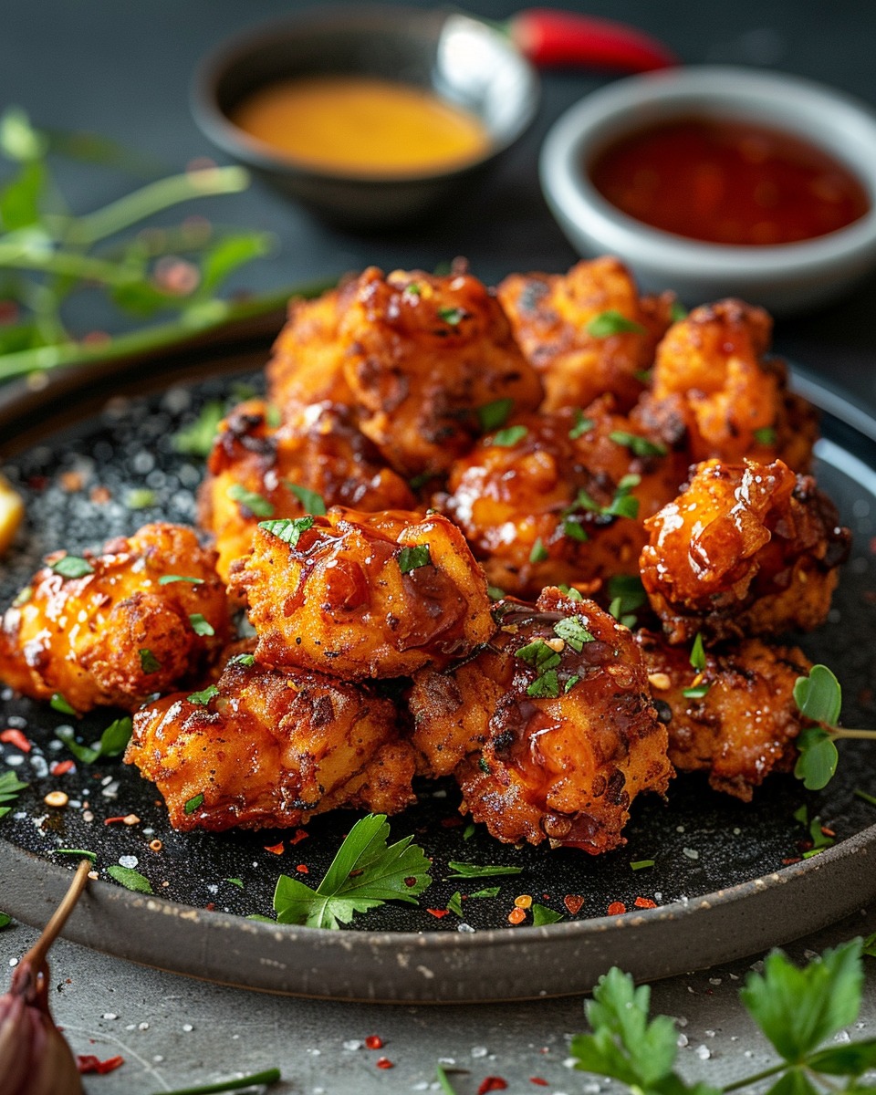 Air Fryer Chicken Bites finished dish