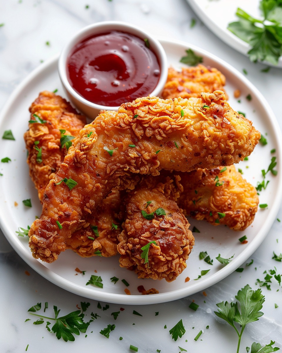 Air Fryer Chicken Tenders finished dish