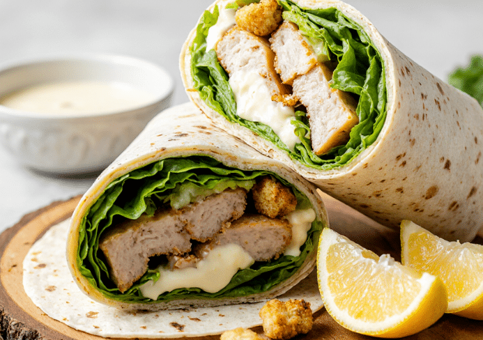 chicken caesar wrap
