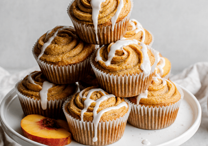 peach pie cruffins