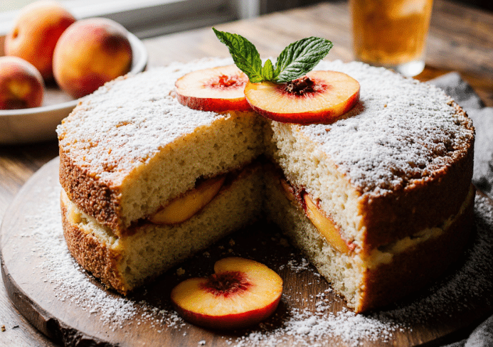 peach cake