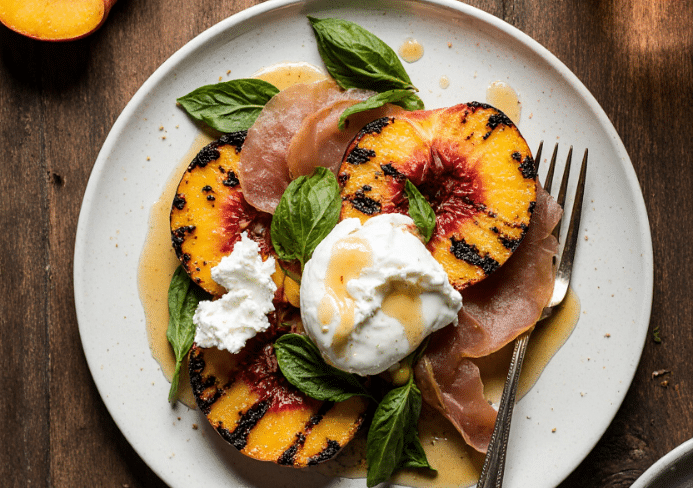 grilled peach salad