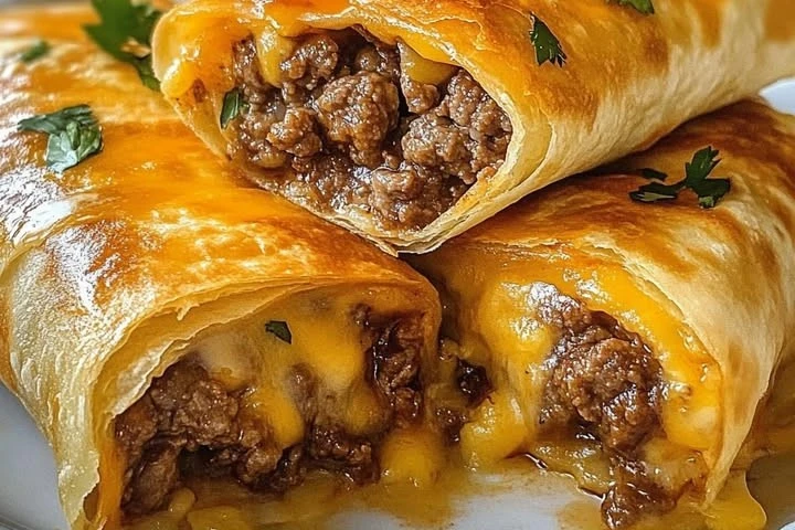 Beef and Cheese Chimichangas