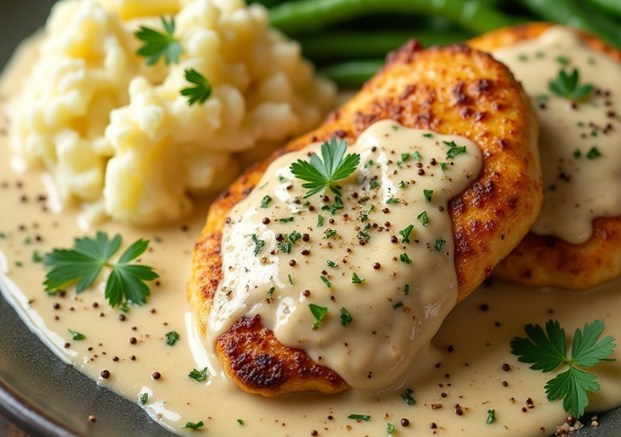 Creamy garlic herb chicken