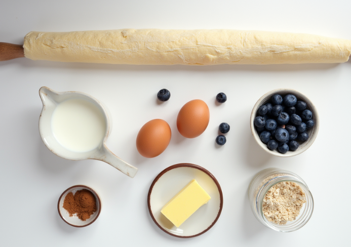 Tarte aux myrtilles et crème d’amande