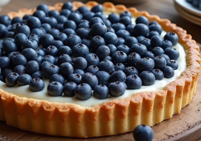 Gâteau avoine et myrtilles