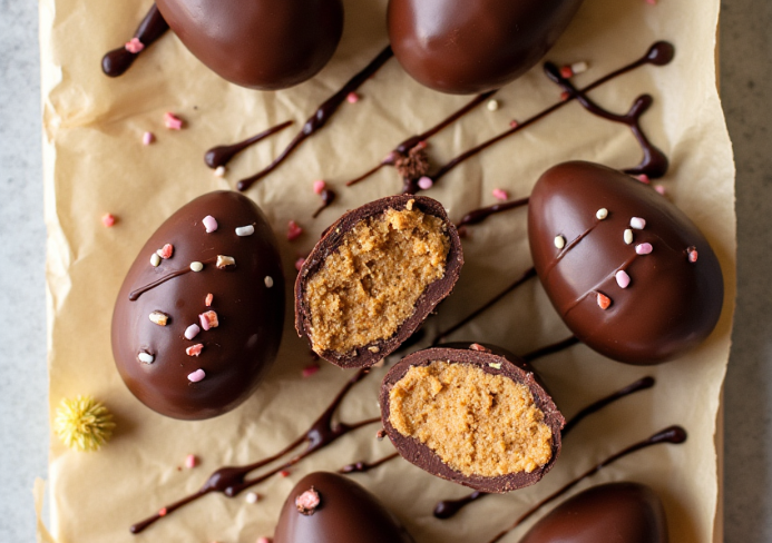 Chocolate peanut butter eggs