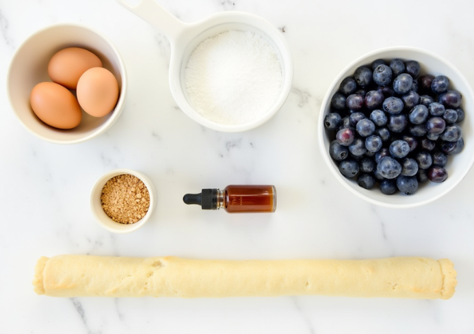 Tarte aux myrtilles amandine