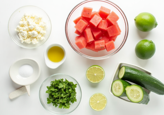 Watermelon Cucumber Salad
