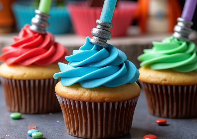 Light saber Cupcakes