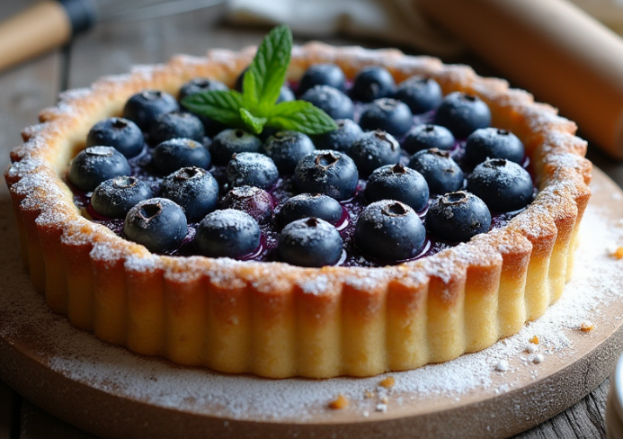 Tarte aux myrtilles