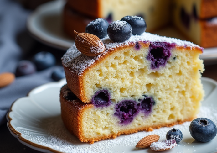 Gâteau Moelleux aux Myrtilles