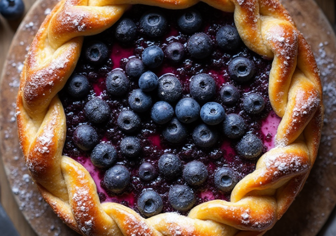 Tarte au mascarpone et aux myrtilles