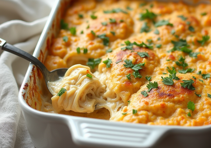 High protein chicken Alfredo