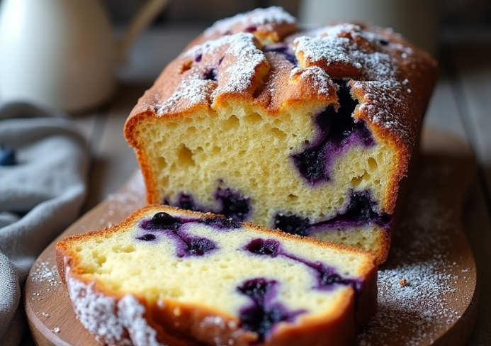 Cake aux myrtilles