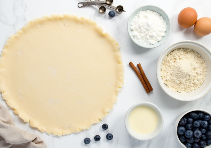 Tarte aux myrtilles et crème d’amande