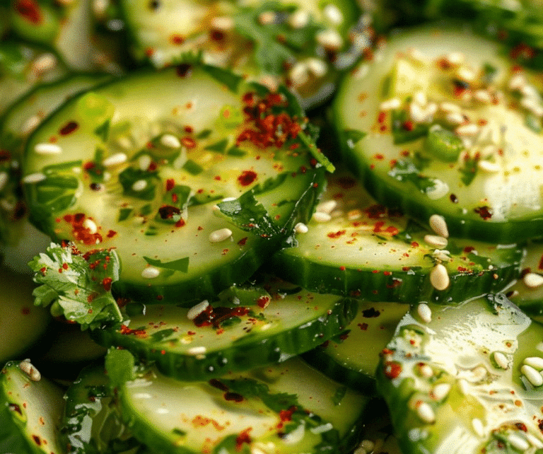 Cucumber Salad with Jalapeno Popper Style Dressing