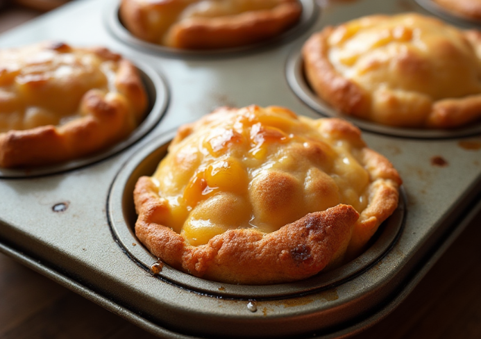 peach pie cruffins