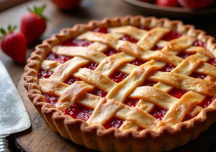 strawberry peach pie