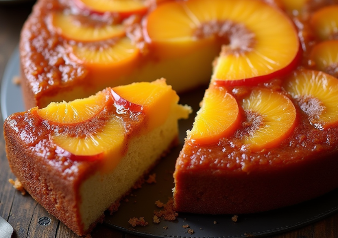 nectarine upside down cake