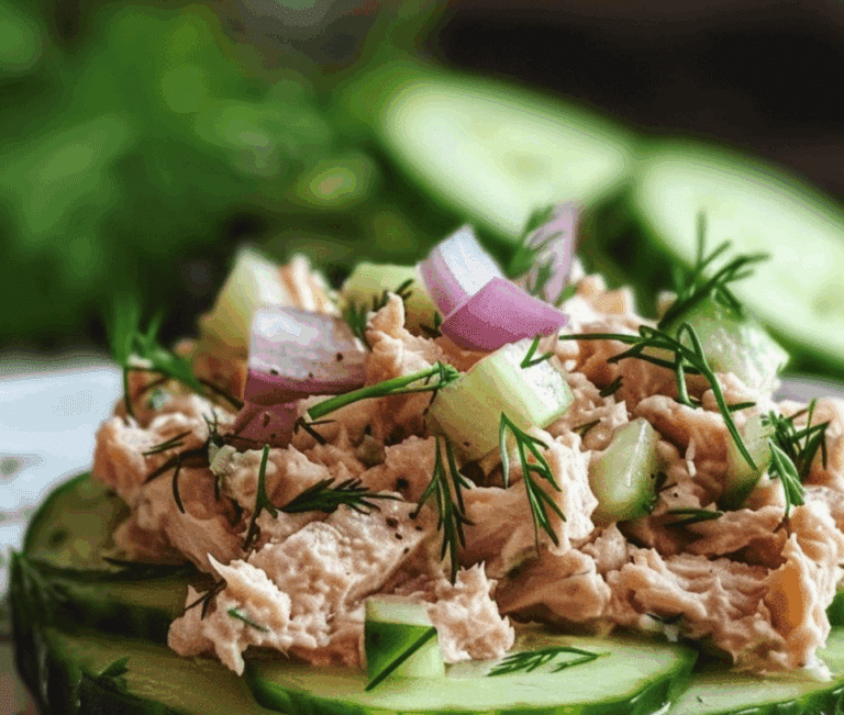 Cucumber Bites with Fresh Tuna Salad