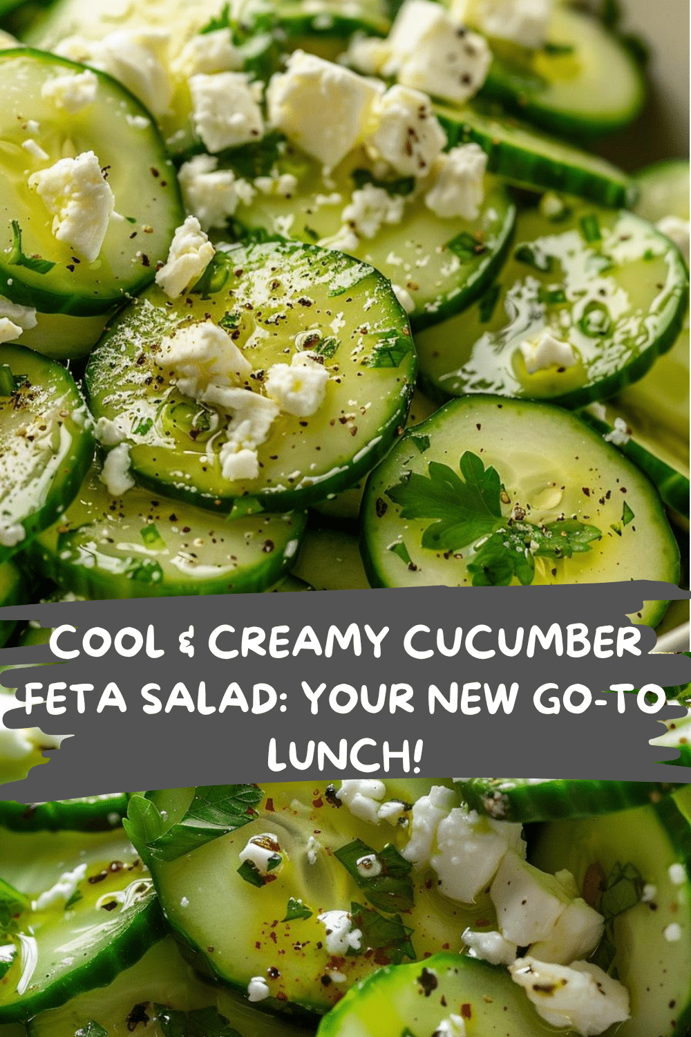 Greek Cucumber Feta Mix Greek-inspired cucumber feta cheese salad