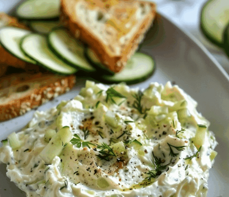 Easy No-Bake Cucumber Cream Cheese Spread for Summer Picnics