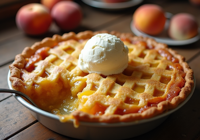peach cobbler pie