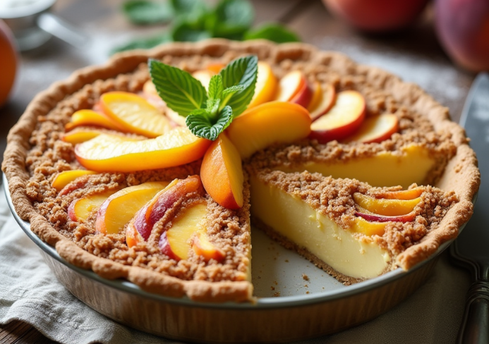 peaches and cream pie