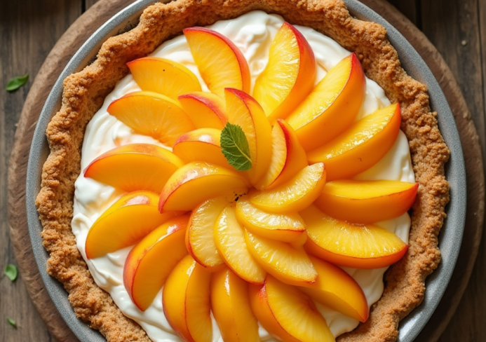 peaches and cream pie