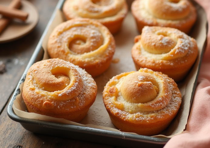 peach pie cruffins