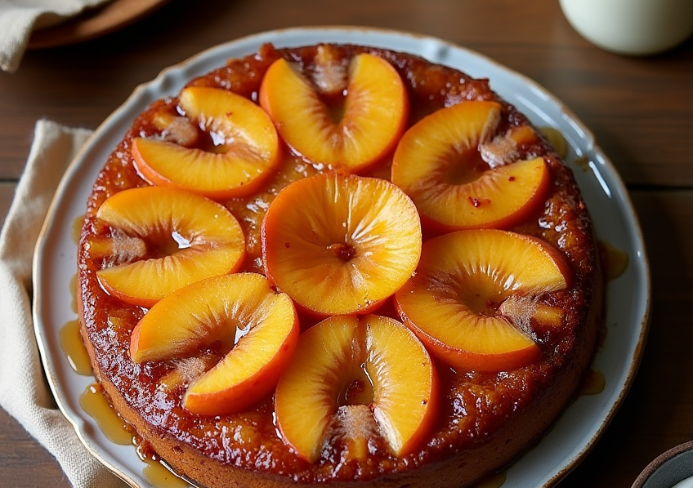 nectarine upside down cake