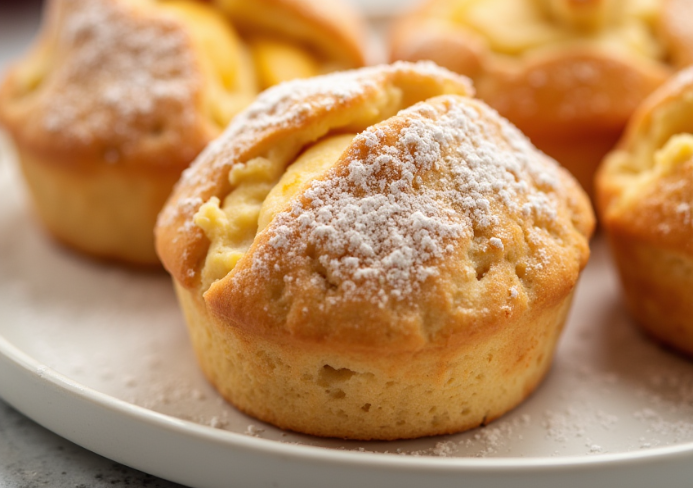 peach pie cruffins