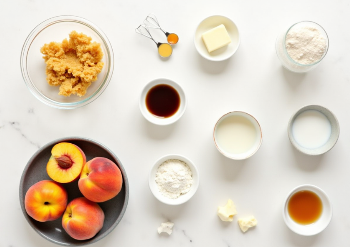 peach upside-down mini cakes