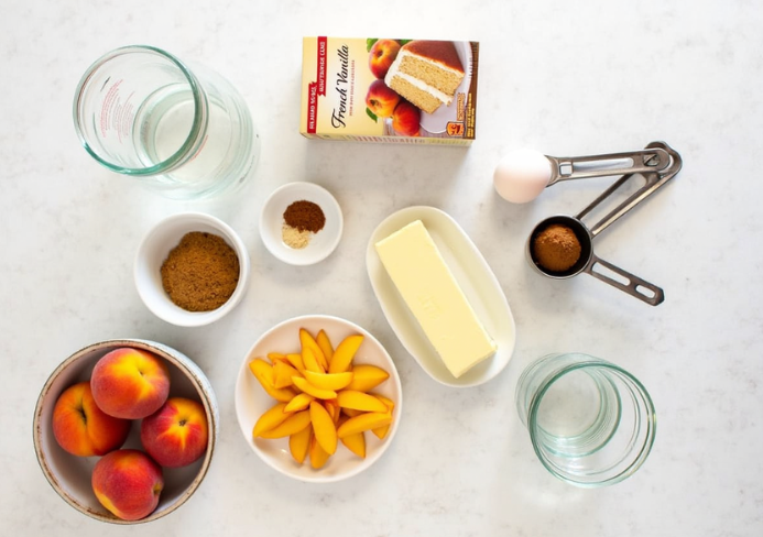 easy peach upside down cake