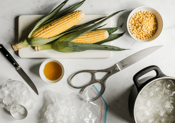 Freezing fresh corn