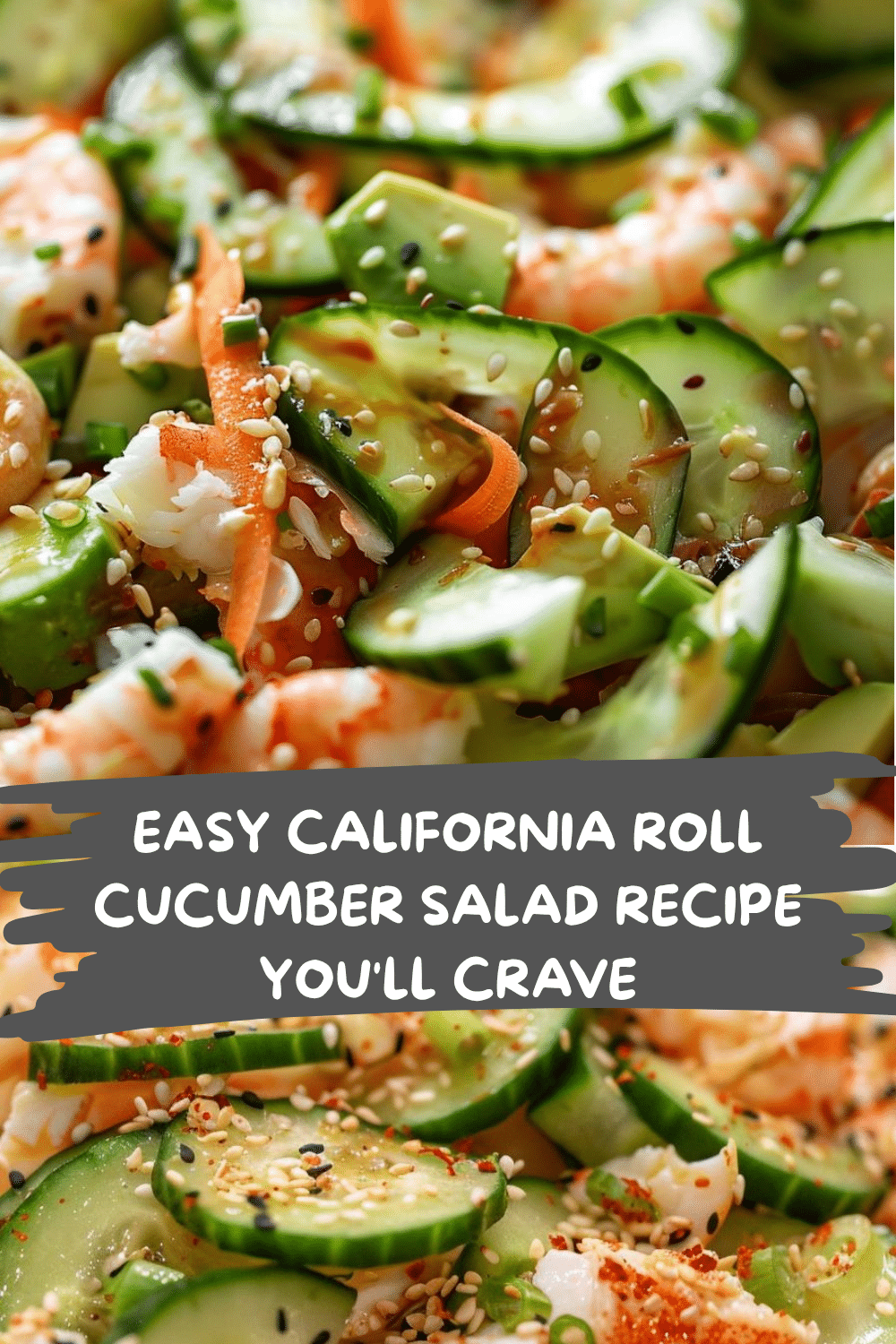 Quick Sushi-Inspired Cucumber Salad Quick No-Cook California Roll Cucumber Salad for Summer