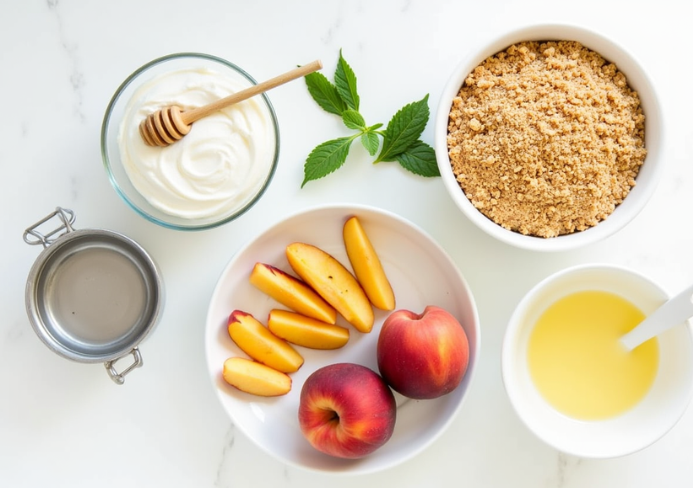 peach custard mini tarts