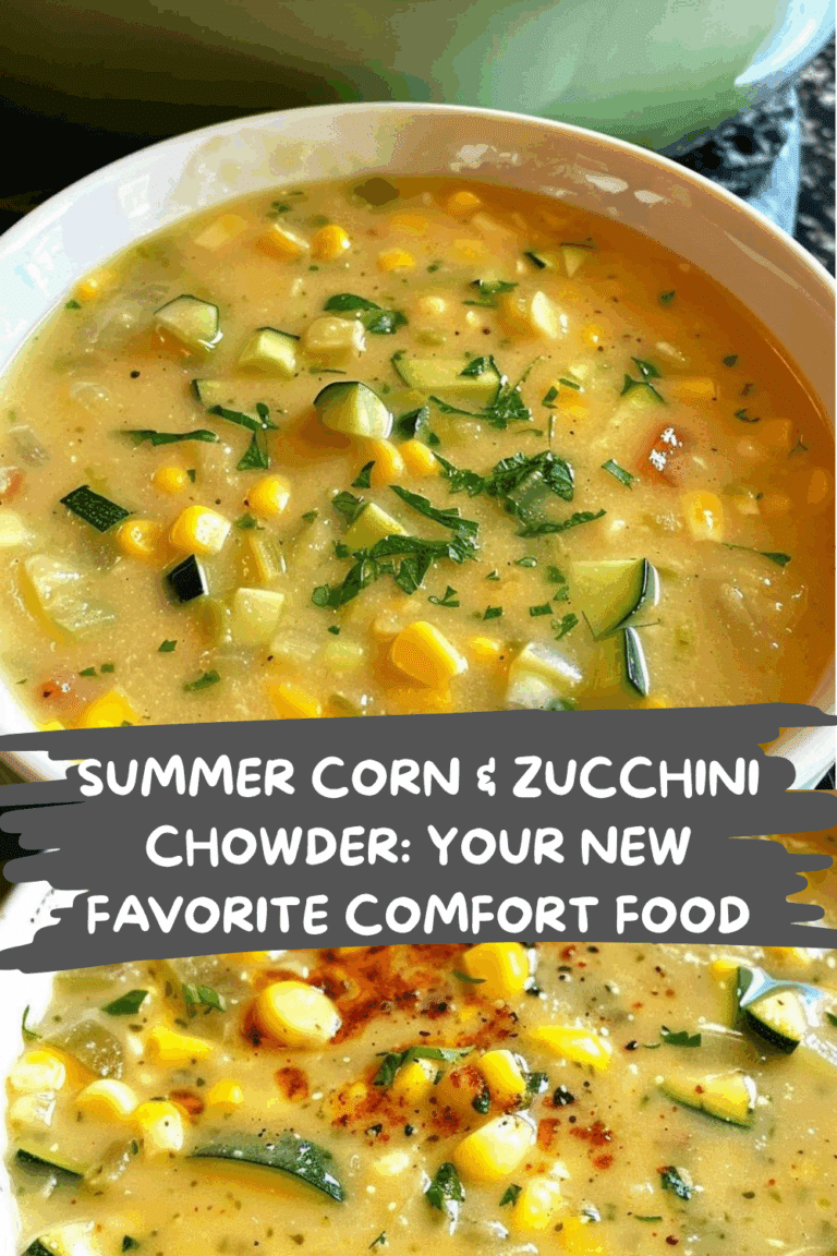 Creamy One-Pot Summer Corn Chowder with Fresh Zucchini