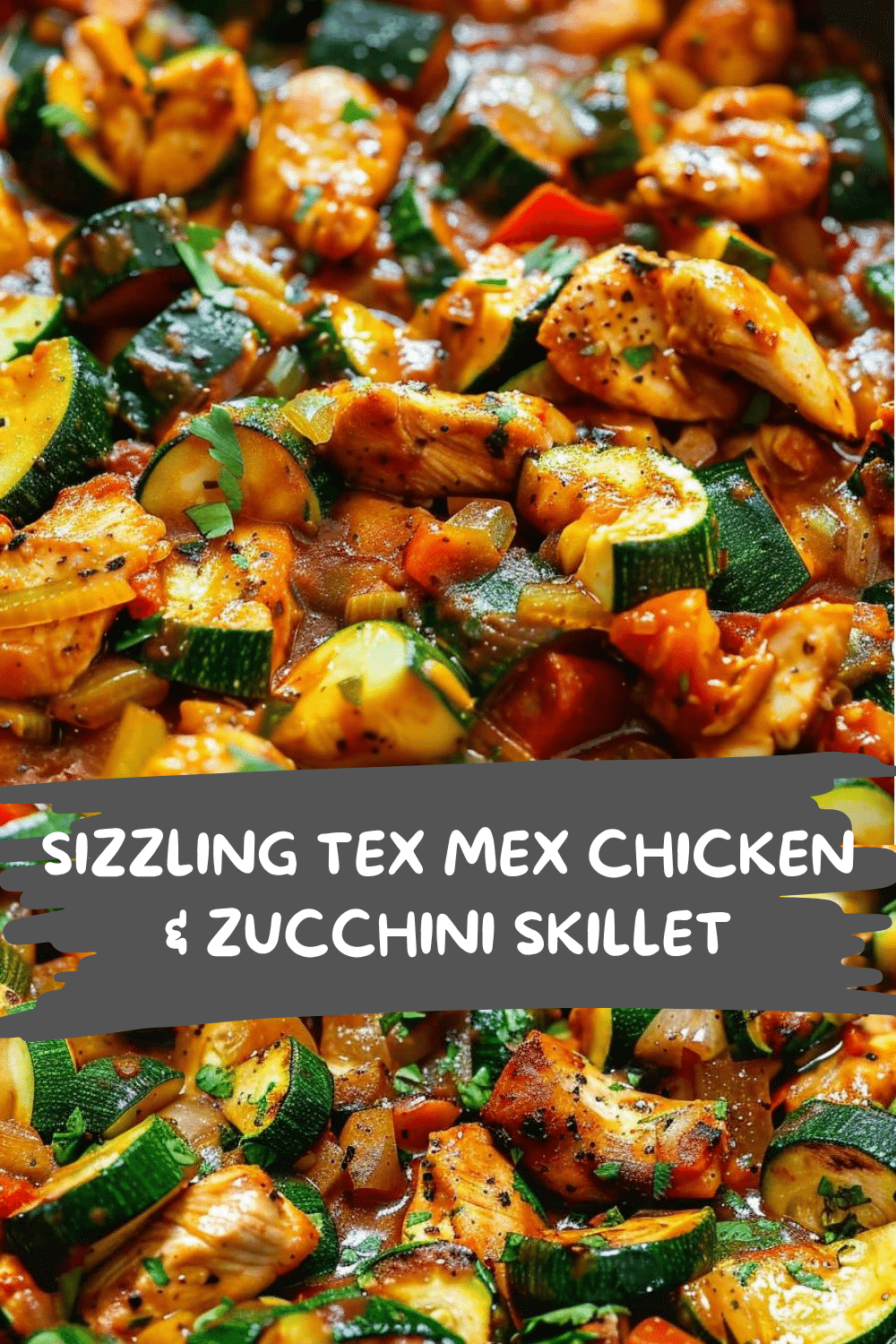 Spicy Tex Mex Casserole Dish Spicy Tex Mex Chicken and Zucchini served in a casserole