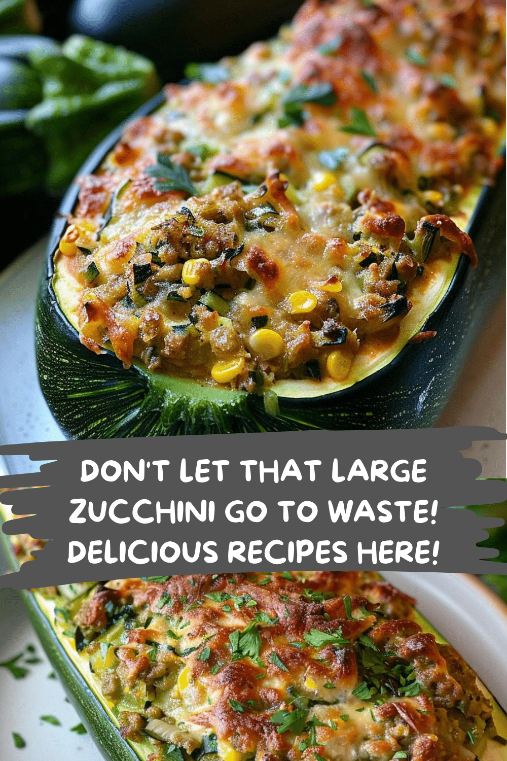 Zucchini Lasagna Creation Large zucchini prepared for zucchini lasagna recipe