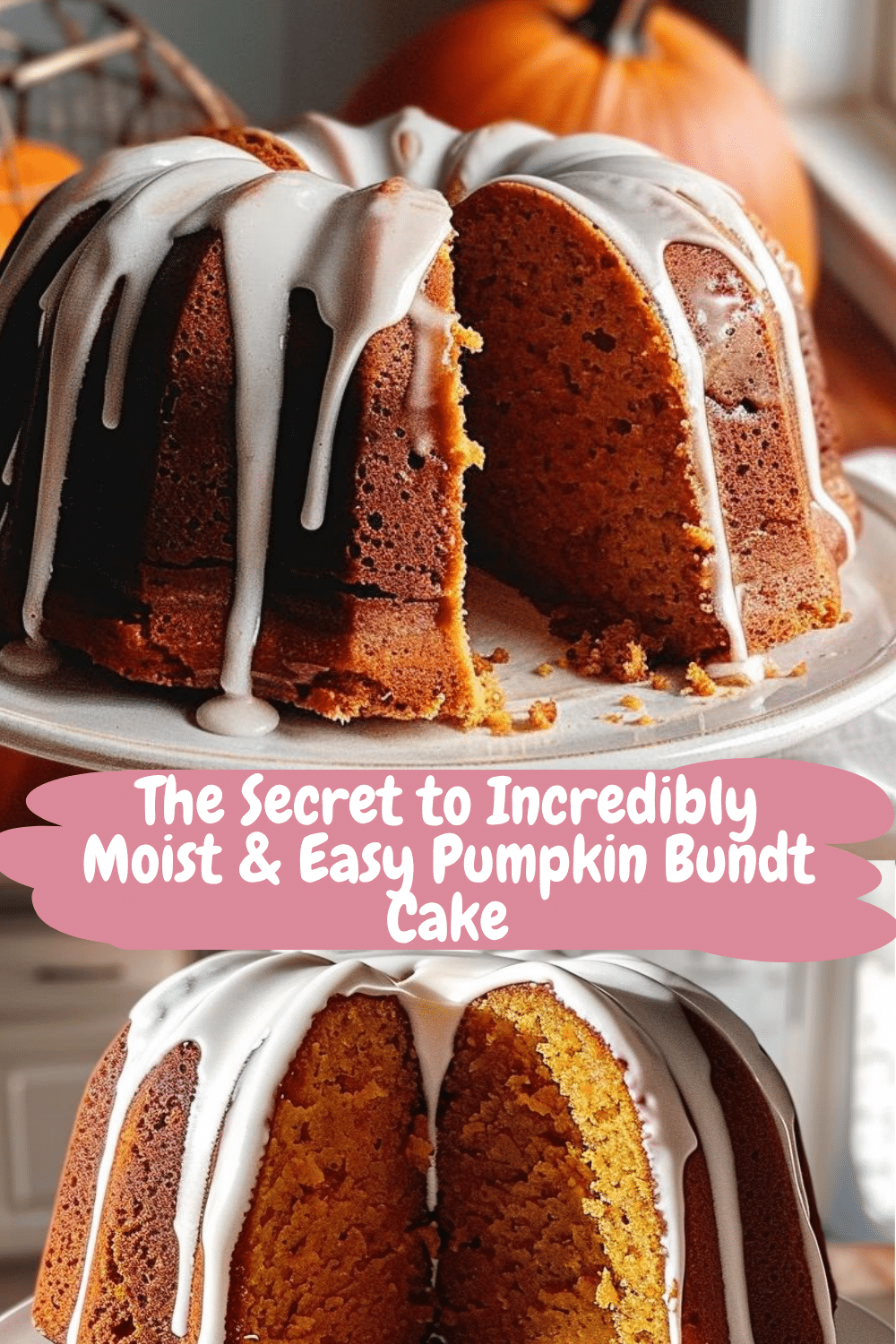 Cinnamon Walnut Pumpkin Bundt Cake Simple pumpkin bundt cake with cinnamon and walnuts