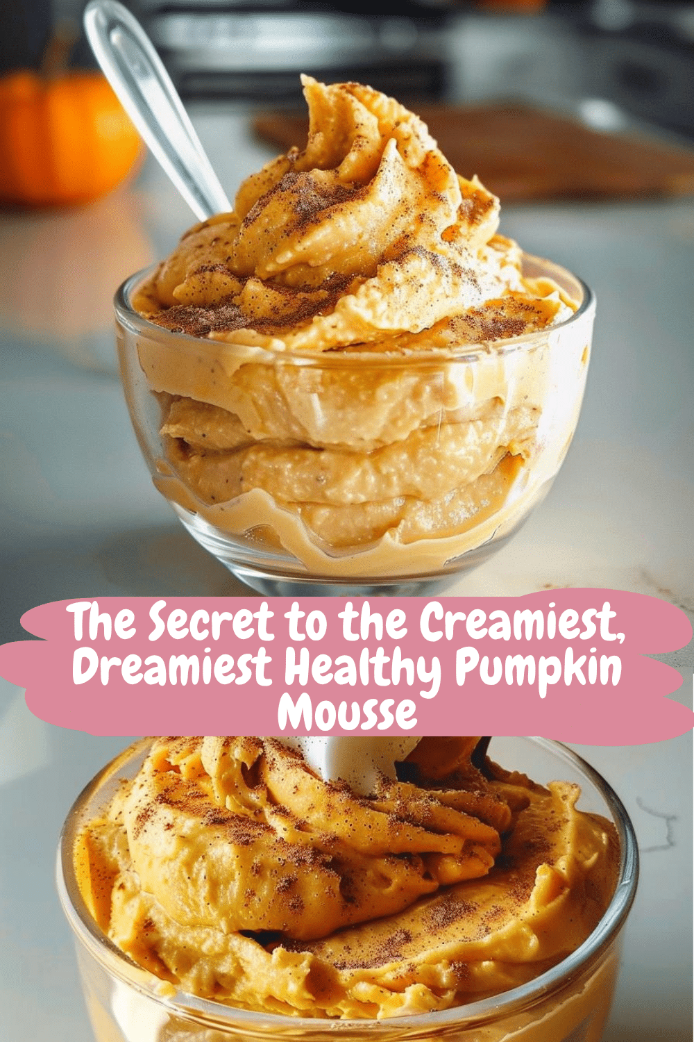 Low-Calorie Pumpkin Mousse Bliss Low-Calorie Healthy Pumpkin Mousse with Cinnamon