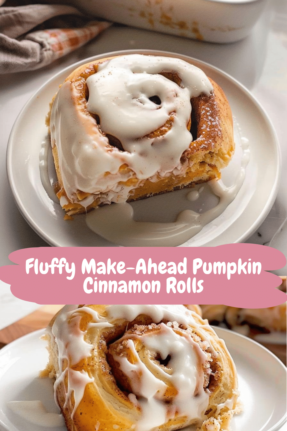 Close-Up of Spicy Pumpkin Rolls Pumpkin Cinnamon Rolls close-up with pumpkin puree and spices